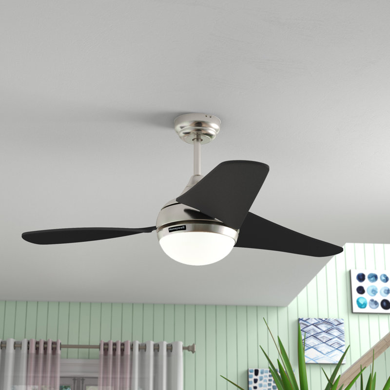 Orren Ellis 52" Schall 3 Blade LED Propeller Ceiling Fan with Remote